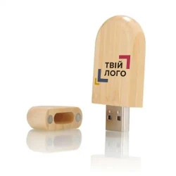 Деревянная флешка USB 2.0 с магнитами с логотипом 32 Gb