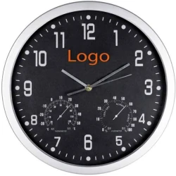 Настінний годинник з термометром і гігрометром з вашим логотипом 35 см