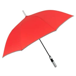 Зонт-трость автомат Reflecting антиветер с светоотражателем с логотипом