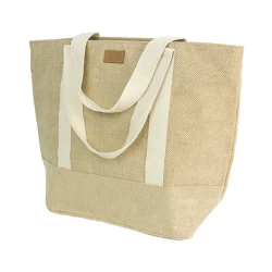 Сумка Saba з ламінованого ялинкового джуту на замку 50x38x16 см з логотипом