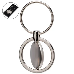 Брелок металевий поворотний з вашим логотипом 35 мм