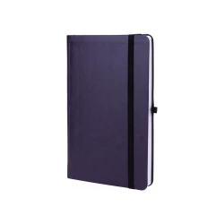 Деловая записная книжка NEBRASKA, А5, мягкая обложка, резинка, белый блок линия, черный для вашего лого