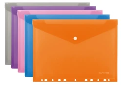 Папка-конверт А4 на кнопці з перфорацією для нанесення логотипу
