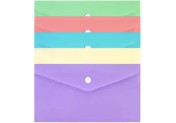 Євроконверт Е65 глянцевий пастель на кнопці з друком лого