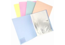 Папка пластикова глянцева А4 Optima з 20 файлами 10 мм з друком логотипу