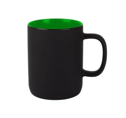 Керамічне горнятко з покриттям soft-touch Greamy 440 мл з логогипом компанії