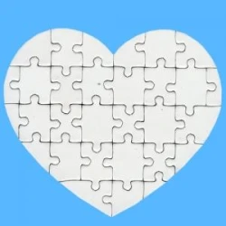 Заготовка пазла магнитная "Сердце" 30 элементов с логотипом
